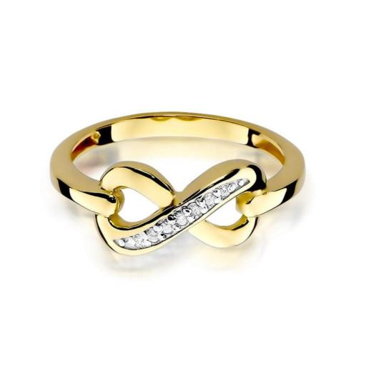 Anillo Infinity Leandria de Oro 14K con Diamantes [1]