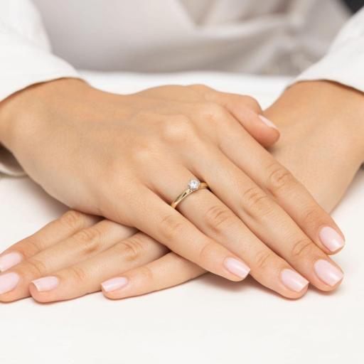 Anillo Lira Diamante 0,25 ct en Oro 14K [3]