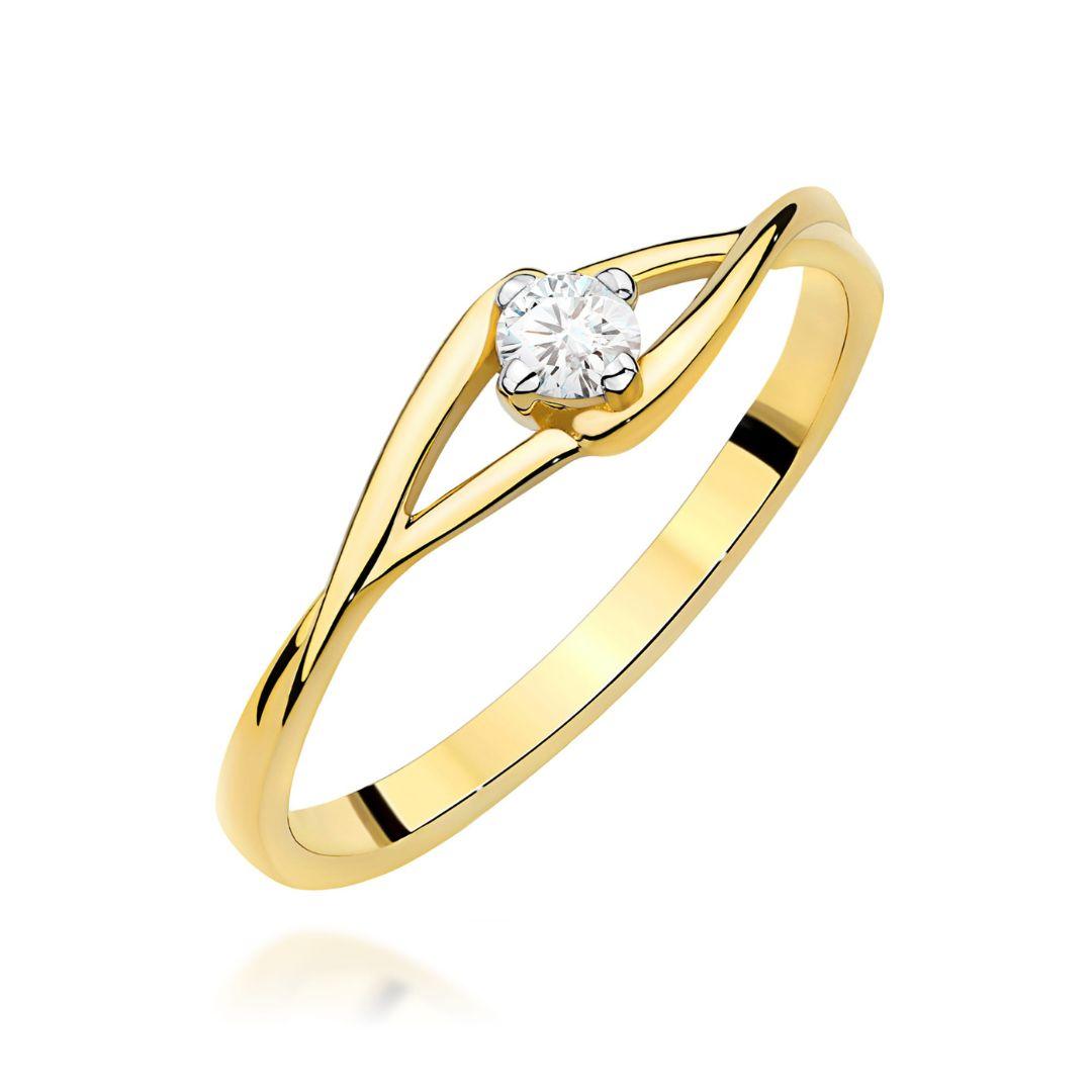 Anillo Mara Diamante 0,10 ct en Oro 14K