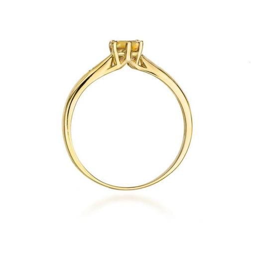 Anillo Olivia Oro Amarillo 9K con Citrino y Diamantes 0,50 ct [2]