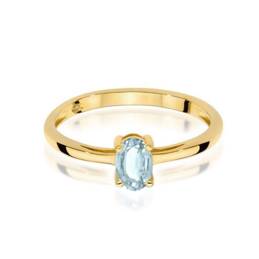 Anillo Mila Oro Amarillo 9K con Aguamarina 0,35 ct [1]