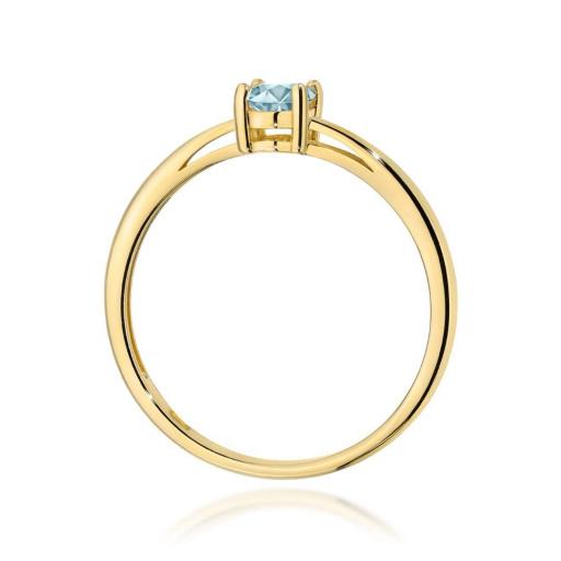 Anillo Mila Oro Amarillo 9K con Aguamarina 0,35 ct [2]