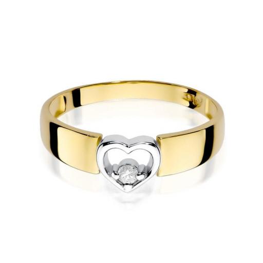 Anillo Philia Oro 14K Corazón con Diamante [1]