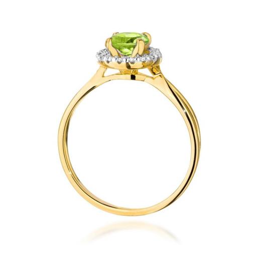 Anillo Silvanus Oro Amarillo 9K con Peridoto y Diamantes 0,90 ct [2]