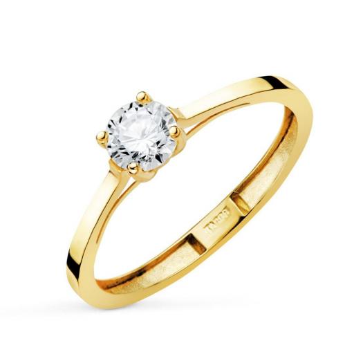 Anillo Solitario “Luz Pura” Oro Amarillo 18K con Diamante de Laboratorio 0,50 ct
