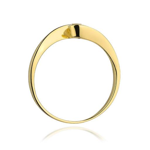 Anillo Avelis Oro Amarillo 14K con Diamante de Laboratorio – Brillo Moderno [2]