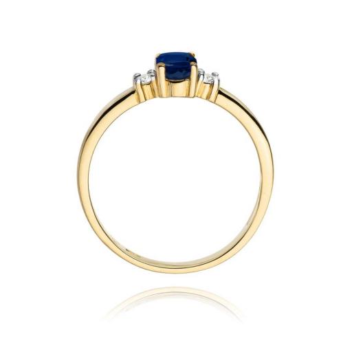 Anillo Sophie Oro Amarillo 14K con Zafiro y Diamantes 0,70 ct Certificado [2]