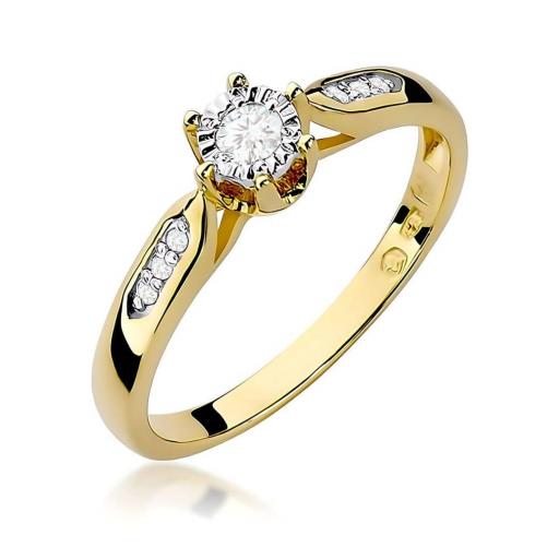 Anillo Stella Diamante 0,13 ct Oro 14K