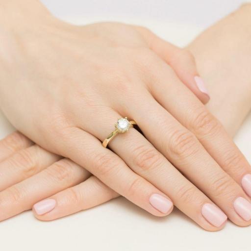 Anillo Vega Diamante 1,00 ct en Oro 14K [3]