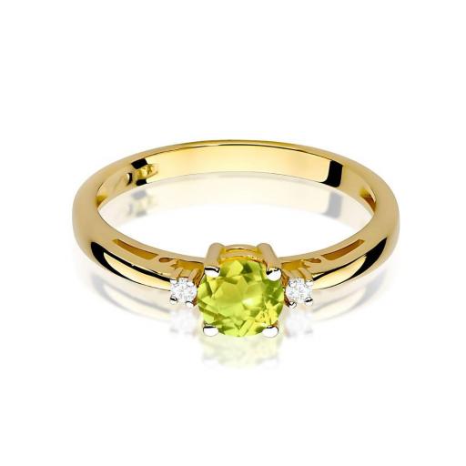 Anillo Xanthe Oro Amarillo 14K con Peridoto y Diamantes 0,60 ct [1]