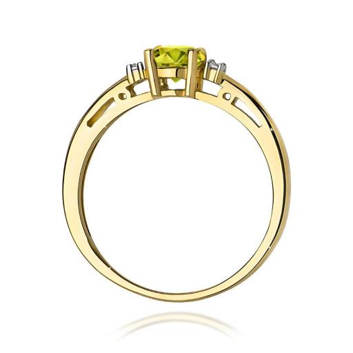 Anillo Xanthe Oro Amarillo 14K con Peridoto y Diamantes 0,60 ct [2]