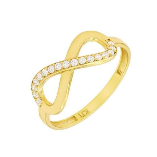 Anillo de oro 18k con circonitas INFINITO