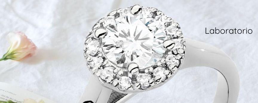 Anillo oro 14k diamantes de laboratorium