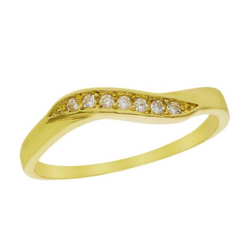 Anillo oro 18k con circonitas modelo 1038