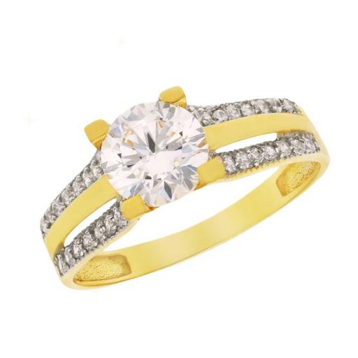  Anillo para mujer de oro 18k con circonitas modelo 751