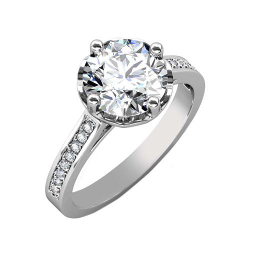 Anillo plata con piedra moissanite diamante de Brizzling BMR 064 talla 14