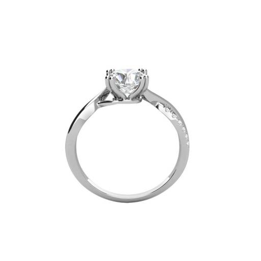 Anillo plata de compromiso con piedra moissanite diamante de Brizzling 073 talla 14 [1]