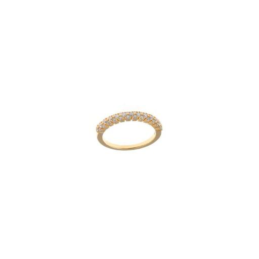 Anillo plata de salvatore chapado dorado con circonitas 