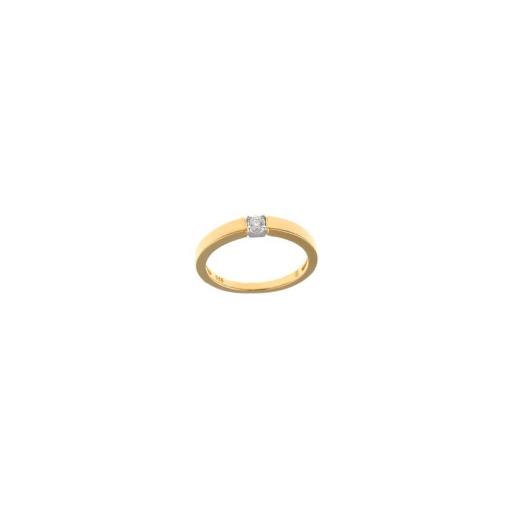 Anillo plata de salvatore chapado dorado con circonitas 