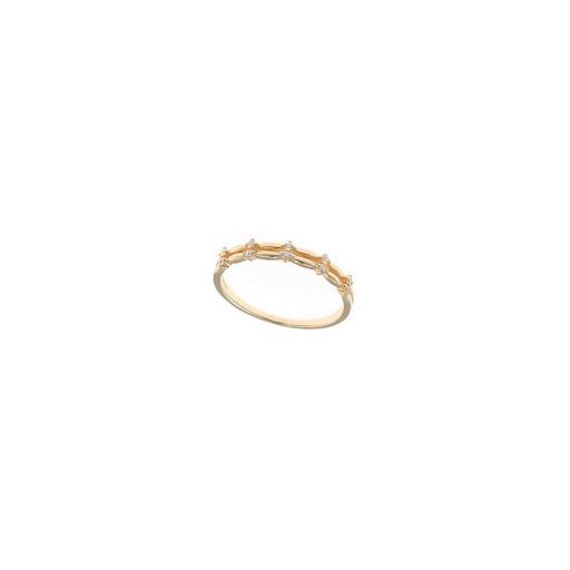 Anillo plata de salvatore chapado dorado con doble circonitas