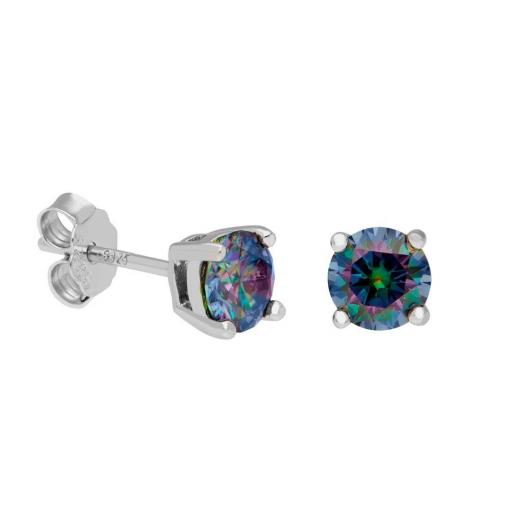 Pendientes de plata Moissanite  Colors Dazzling Brizzling 2008-D5