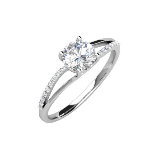 Anillo plata de compromiso con piedra moissanite diamante de Brizzling BMR 093 talla 18