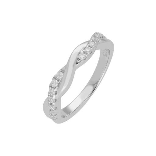 Anillo plata con piedra moissanite diamante de Brizzling BMR117 talla 12