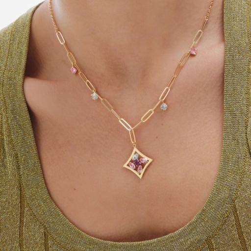 COLLAR CORTO DE AMATISTA EN PLATA DE LEY BAÑADA EN ORO 18KT – PARIS VICTORIA CRUZ [2]