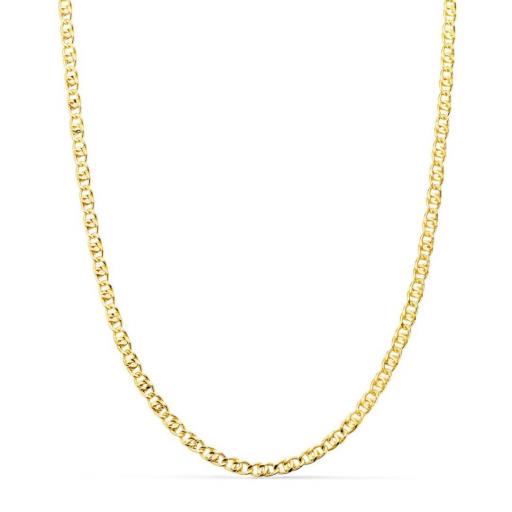 Cadena Ancla Plana Hueca en Oro Amarillo 18K – Elegancia Ligera