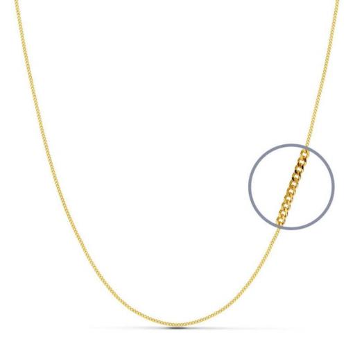 Cadena Barbada Maciza de Oro Amarillo 18K – Fina, Brillante y Atemporal