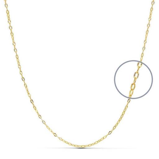Cadena Forzada Fina de Oro 18K – Delicadeza Ideal para Colgantes