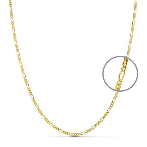 Cadena Oro Amarillo 9K Estilo Cartier – 50 y 60 cm, Grosor 2 mm Elegante [0]