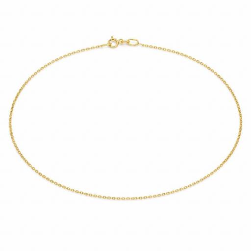 Cadena de Oro Amarillo 9K 45 cm Forzada Lapidada Clásica