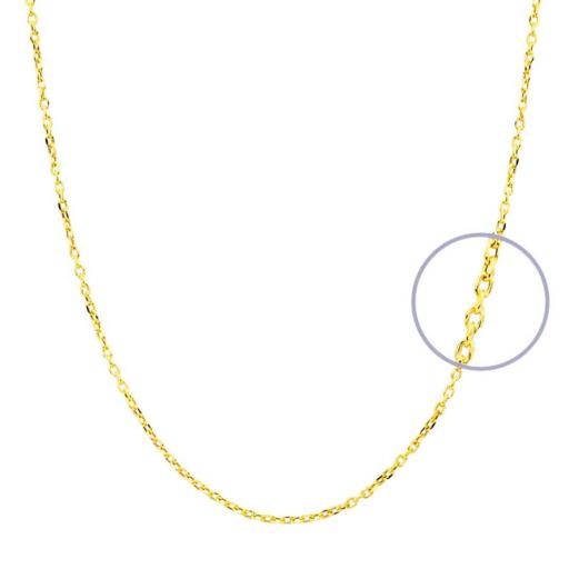 Cadena en Oro Amarillo 18K Forzada – Elegancia Ligera y Versátil