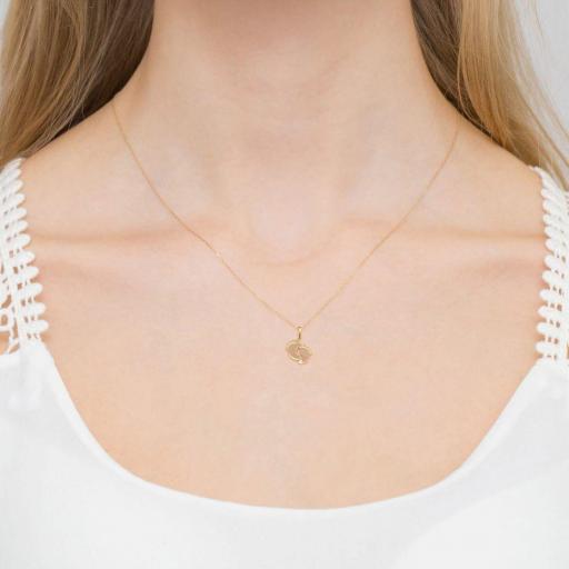 Colgante Amoretta Oro Amarillo 14K con Diamante 0,05 ct [1]