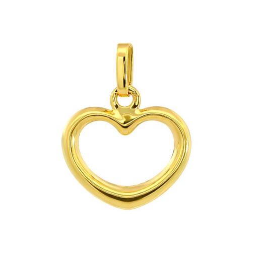 Colgante Corazón Liso de Oro 9K – Elegante y Delicado