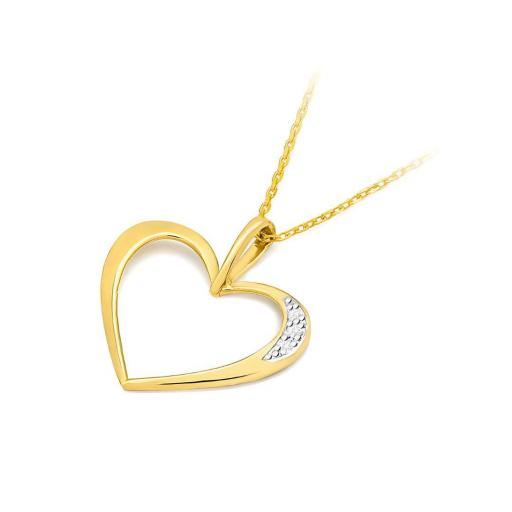 Colgante Corazón de Oro 14K con Diamantes – Un Detalle de Amor [1]