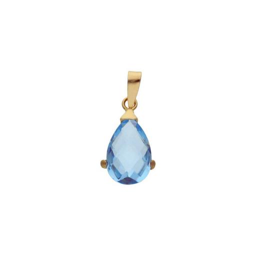 Colgante con piedra azul de oro 18k