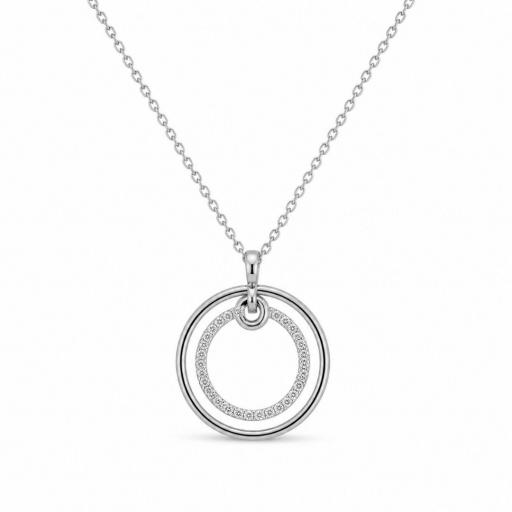 Colgante Doble Círculo de Plata con Circonitas – Elegancia Infinita [0]