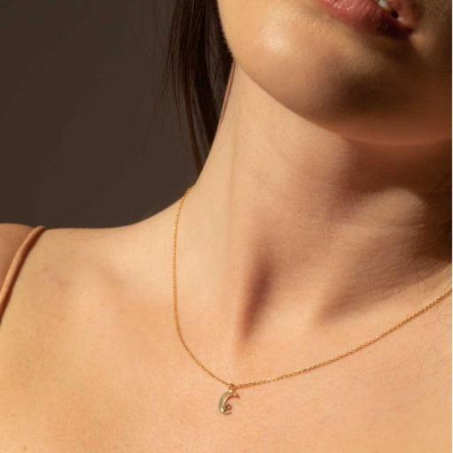 Collar Celeste Luna en Plata de Ley con Cristal Blanco – Victoria Cruz [1]