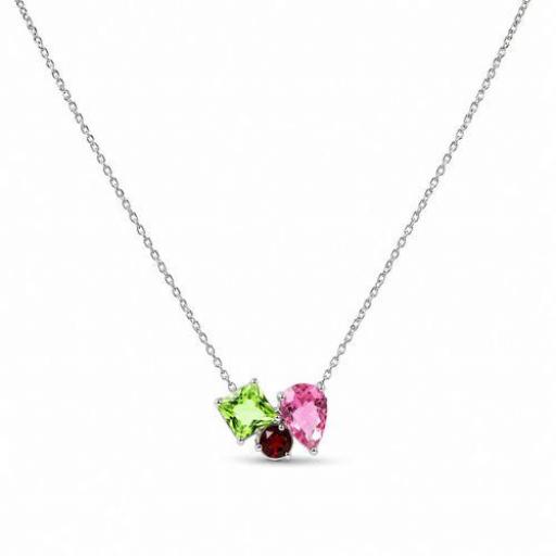 Collar Multicolor en Plata de Ley 925 con Circonitas Cristalinas – Elegancia Femenina [0]