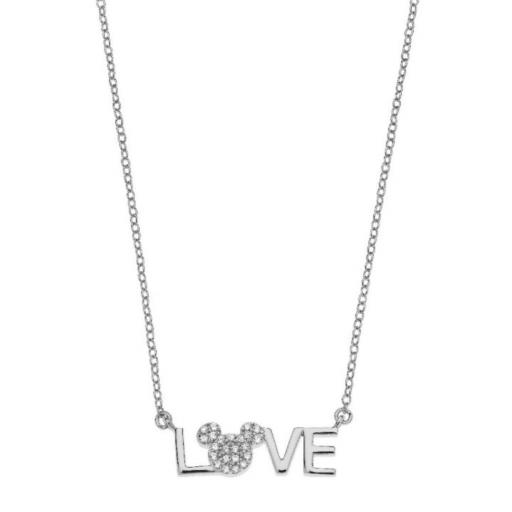 Collar de plata Disney – Colgante Love Mickey