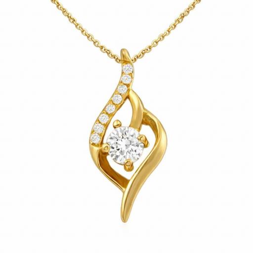 Collar en Oro 18K con Circonitas Blancas – Regalo Elegante [0]