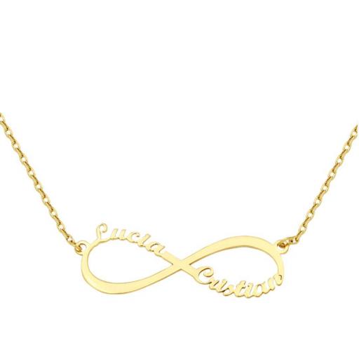 Collar personalizado de oro 18k INFINITO 