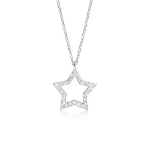 Colgante con cadena Estrella de plata [0]