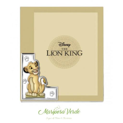 Marco fotos metacrilato con plata 1ª ley Disney Simba rey león  [0]