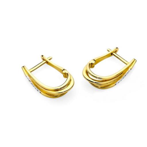 Pendientes Alexia Oro 14K con Diamantes [1]
