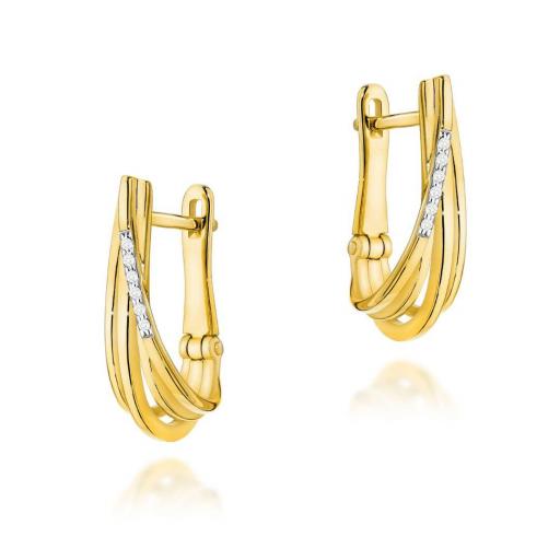 Pendientes Alexia Oro 14K con Diamantes