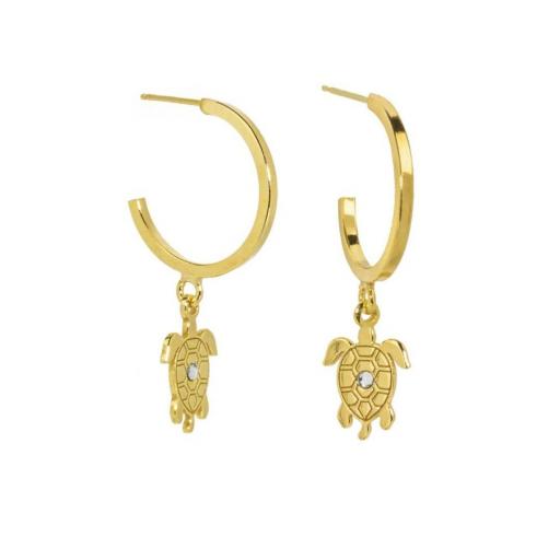 Pendientes Cocolada Tortuga en Plata bañada en Oro 18K – Victoria Cruz