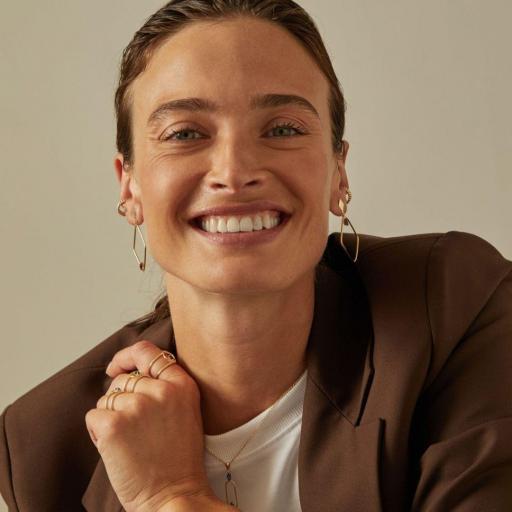 Pendientes Etnia Rombo Purple en Plata bañada en Oro 18K – Victoria Cruz [1]